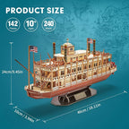CubicFun 3D Puzzle Mississippi Steamboat Model Kit Gift - Image 6