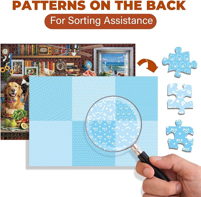 BenBen Puzzles for Adults 1000 Pieces, Dogs' Dinner Party, Dog Jigsaw Puzzle - Image 5