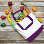 TOPDesign 3-Pack Super Strong Large 12oz Cotton Canvas Tote Bags, Reusable - Image 5
