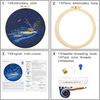 Christmas Embroidery Kits for Beginners Adults, Winter Hand Embroidery Starter - Image 6