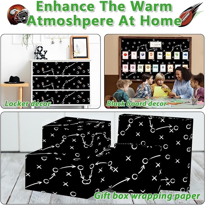 Qyeahkj Football Bulletin Board Paper Roll Football Tactic Bulletin Board - Image 6