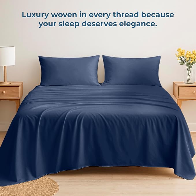 Royale Linens 100% Organic Cotton California King Flat Sheet Only - Image 6