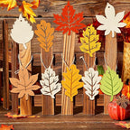 36PCS Wooden Fall Ornaments to Paint Thanksgiving Decorations, 6 Styles DIY - Image 6