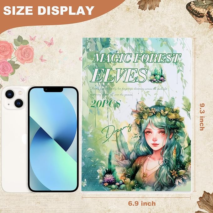 Scrapbook Fantasy Stickers 20 Sheets 240 Pre-Cut Washi Stickers - Image 6