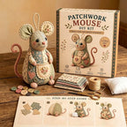 Patchwork Mouse DIY Kit, Handmade Sewing Craft Kit - Image 2