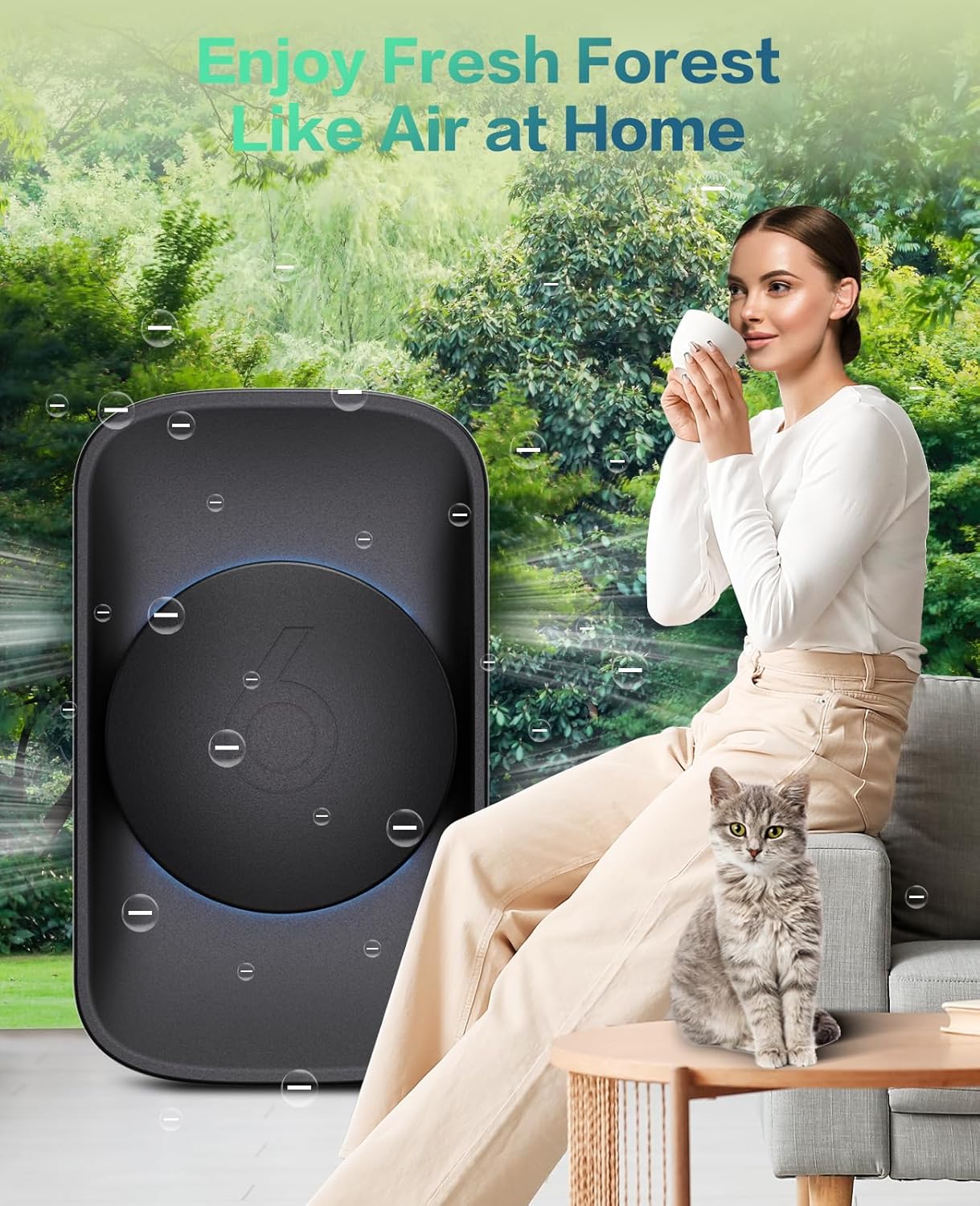 iDiskk [4 Pack] Air Purifier for Home,Plug-In Negative Ion Quiet Air Ionizers for Bedroom, Office, Kitchen,Portable Mini Air Cleaner Odor with Night Light, Smoke, Dust, Pet Dander Eliminator-Black