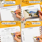 Clever Fox Dated Planner with Tabs 2026 – Weekly & Monthly Spiral Planner with - Image 6