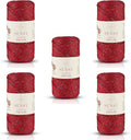5 Skeins of Sensy Premium 2mm 251 Yards Sparkle Polyester Rope 90% by SSENSY