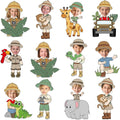 60pcs Jungle Safari Theme DIY Cutouts Jungle Animals Bulletin Board Decoration by partygreeting
