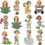 60pcs Jungle Safari Theme DIY Cutouts Jungle Animals Bulletin Board Decoration by partygreeting