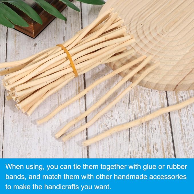 PATIKIL 60 Pcs / 10cm Wood Log Sticks, 0.2-0.5inch in Diameter Natural Driftwood - Image 4