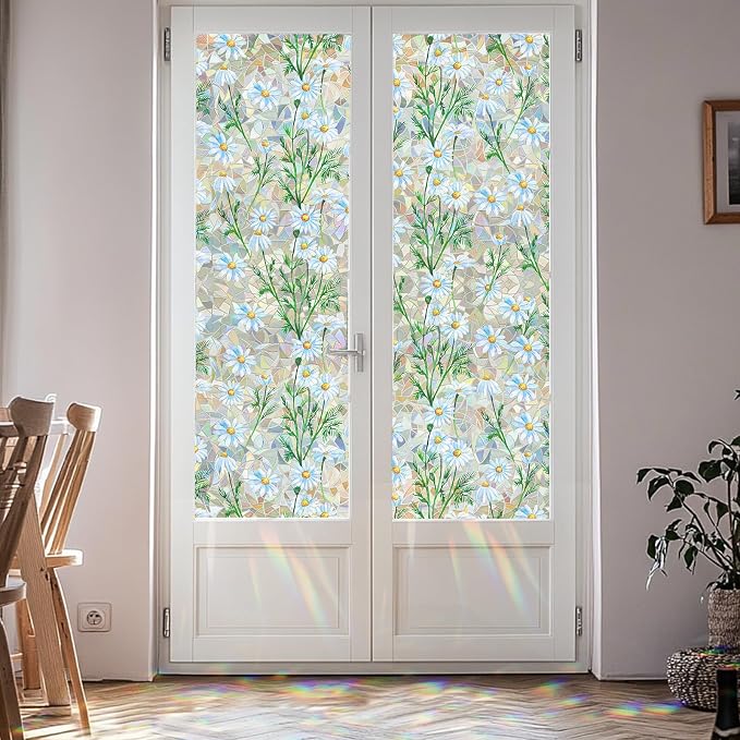 Countewol Privacy Window Films Stain Glass Cling No Glue Anti-UV Window Sticker - Image 9