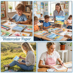 35 Sheets Watercolor Paper Pad 5.5x8.5 Inch, 140 lb/300 GSM Cold Press Water - Image 7