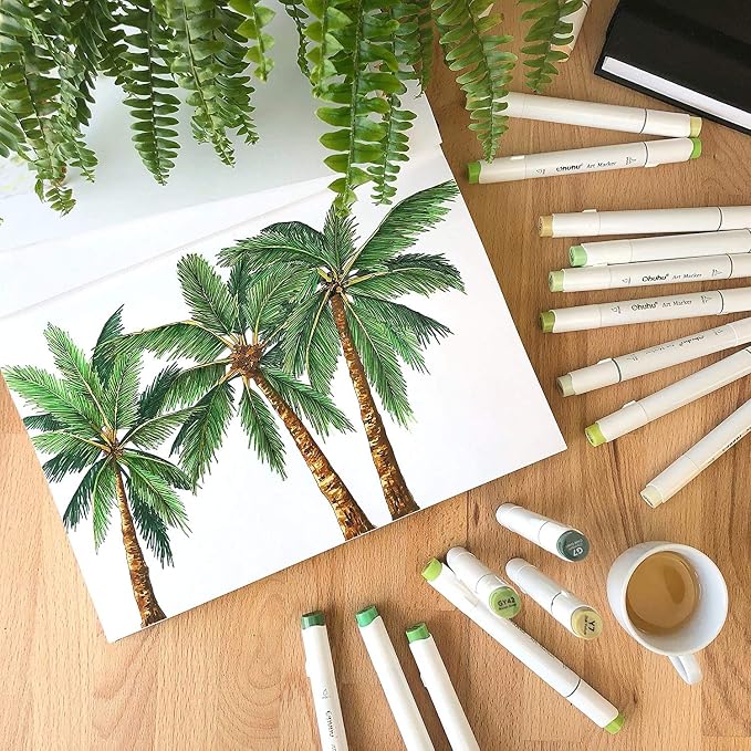 Ohuhu Sketchbook Marker Paper Pad: 8.3"x11.7" Large Art Sketch Book Drawing - Image 2