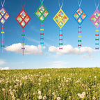 24 Sets Kites Craft DIY Kites Tissue Paper Craft Kits Summer Party Supplies DIY - Image 4