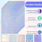 Clabby 36 Sheets Holographic Sticker Paper A4 Vinyl Holographic Laminate Sheets - Image 3