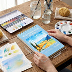 35 Sheets Watercolor Paper Pad 5.5x8.5 Inch, 140 lb/300 GSM Cold Press Water - Image 2