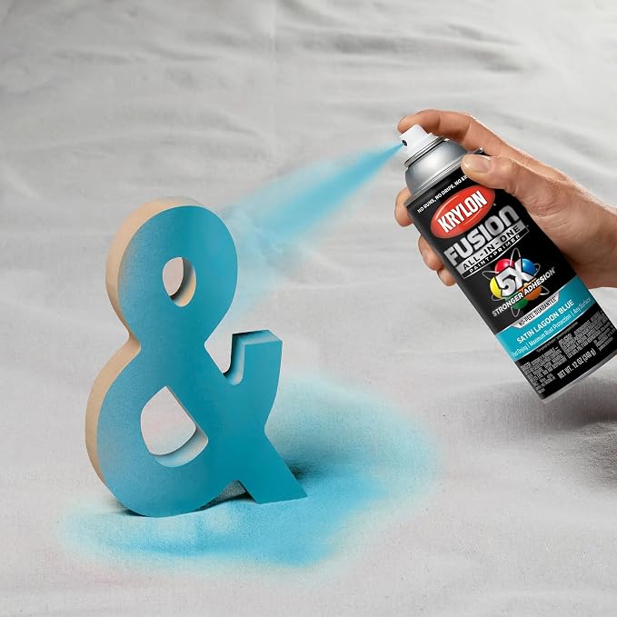 Krylon Fusion All-In-One 12 Oz. Satin Spray Paint, Lagoon Blue - Image 8