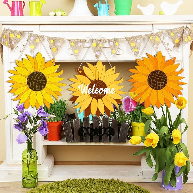 Large Size 12" Wooden Spring Ornaments to Paint, Flower Wooden DIY Blank - Image 4