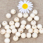 150pcs 25MM Wood Beads Natural Unfinished Round Wooden Loose Beads Wood Spacer - Image 6