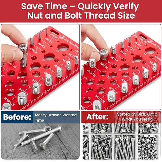 Thread Checker, 60 Nut and Bolt Thread Checker, 20 Standard & 20 Metric & 20 - Image 4