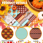 Hosuly 40 Pcs Fall Fabric Orange Jelly Fabric - Image 5