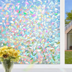 HIDBEA Window Privacy Film Static Clings, Rainbow Window Film, 3D Decals by HIDBEAWindowFilm