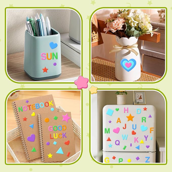 2976Pcs Foam Stickers, 8Colors Foam Shape Letter Stickers - Image 8