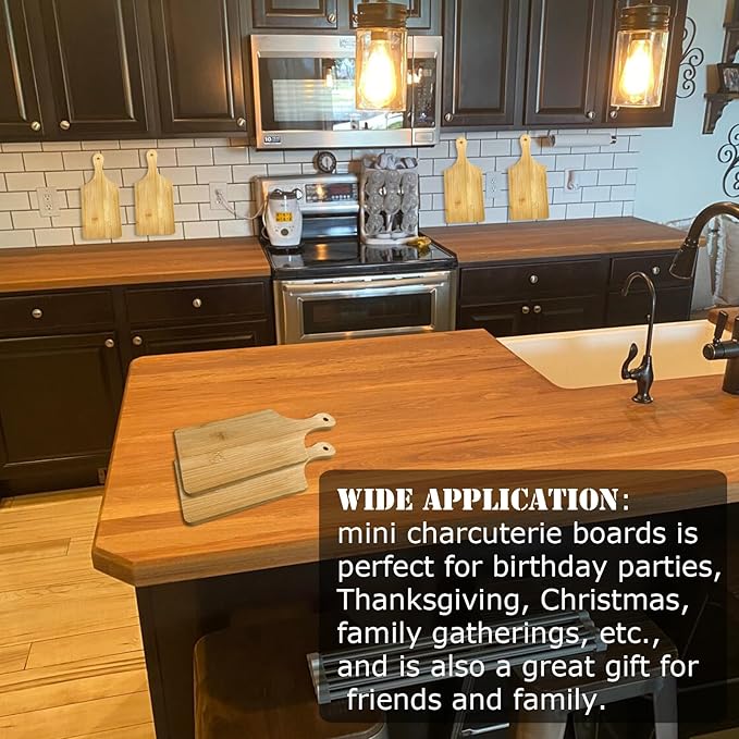 24 Pack Wooden Cheese Cutting Boards, Mini Charcuterie Board Set - Image 7
