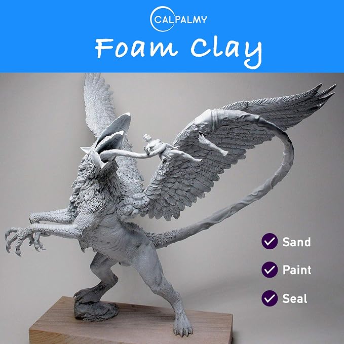 CALPALMY Moldable Foam Clay - 300g High Density Air Dry Clay Perfect - Image 3