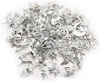 Youdiyla 200 Mixed Charms Collection, Antique Silver Tone, Charms Metal Pendant - Image 4