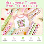 Tintnut Strawberry Heat Transfer Vinyl, 12 Sheets 12"x10" Iron on Vinyl | - Image 3
