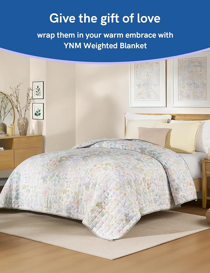 YnM 10lbs Weighted Blanket for Adults, Cooling Nylon/PE Heavy Bed Throw Blanket - Image 4