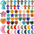 Nuenen 60 Pieces 25 * 25 * 6 mm Crystal Mushroom Sculpture Heart Shaped Moon by Nuenen