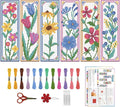 ORIGACH 6 Pcs Flower Cross Stitch Bookmark Kit by ORIGACH