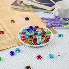 CYS EXCEL Assorted Mix Colors Glass Gemstone Beads Vase Fillers Flat Marble - Image 4