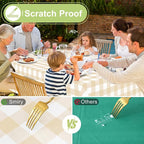 Smiry Rectangle Table Cloth, Waterproof Vinyl Tablecloths - Image 5