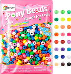 Simetufy 1200 Pcs Pony Beads for Bracelet Making by Simetufy