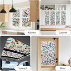 Kromapolis Window Privacy Film, Stained Glass Sticker Floral Window Clings - Image 5