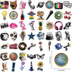50 Pieces Trendy Y2K Transparent Stickers - Image 2