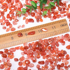 400Pcs 5-8mm Natural South Red Agate Chip Stone Beads | Pre-Drilled Irregular - Image 2
