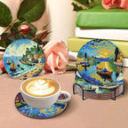 8 PCS Starry Sky Diamond Art Coasters Kit - Image 4