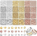 ARTDOT 1740 Pieces Gold Beads for Friendship Bracelets Making Kit, 8 Shapes by ARTDOT