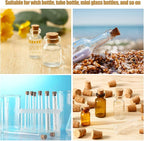 Jetec 350 Pcs Small Cork Stoppers Mini Tapered Cork Plugs, 0.4 x 0.3 in | Glass - Image 5
