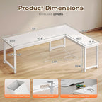 Huuger 63 Inch L Shaped Desk - Image 3