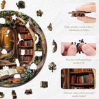 KAAYEE Wooden Puzzles for Adults, 3D Visual Effect Tree House Library Wooden - Image 2