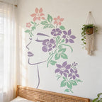 TIAMECH A4 Reusable Floral Woman Face Stencil - Image 5
