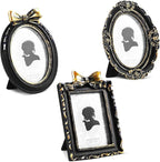 Vicenpal 3 Pcs Tiny Picture Ornate Frames 2.5 x 3.5 Inch Small Vintage Oval by Vicenpal