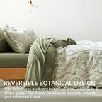BOLINLIVING Floral Duvet Cover Queen Size, Breathable Soft Microfiber Bedding - Image 2