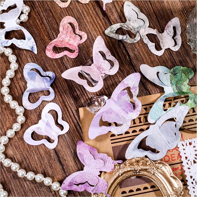 120 Pcs Aesthetic 3D Butterfly Scrapbooking Supplies, 2.2x2.4 Vintage Butterfly - Image 4